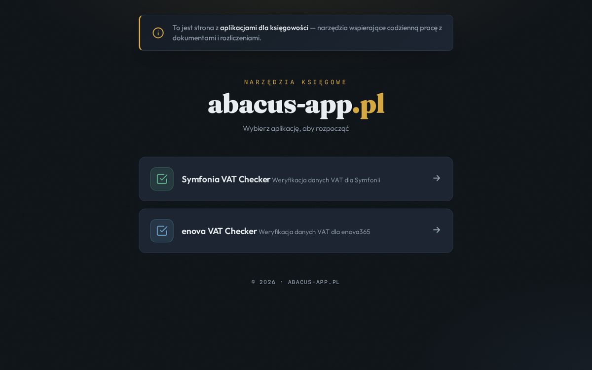 Aplikacja internetowa Abacus do zarządzania finansami