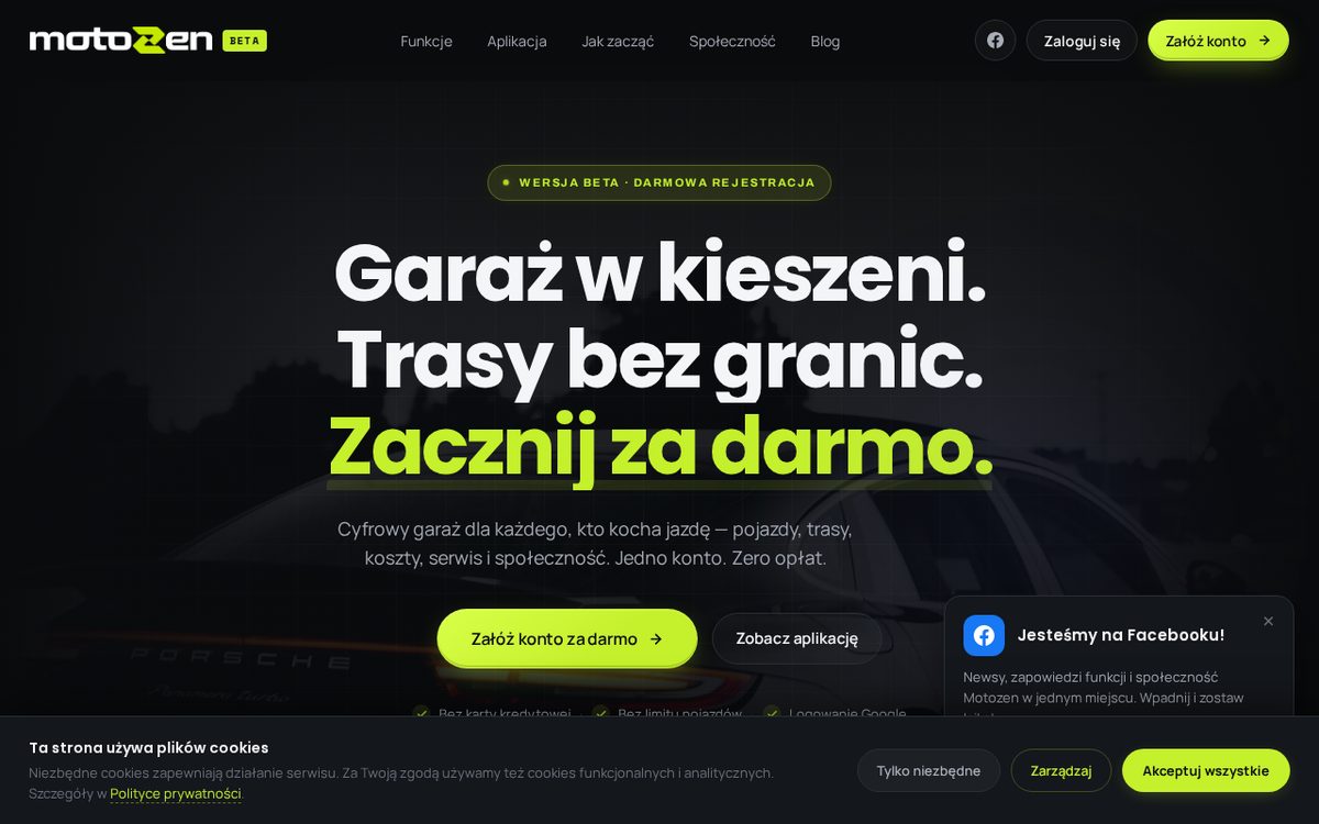 Aplikacja SaaS MotoZen dla branży motoryzacyjnej